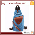 Fanshion Smart Leisure Hombro Hombres Bolsa de lona Bolso de cuero genuino